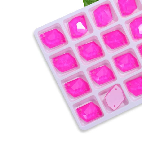 Ommeltavat strassit Cosmic Neon Pink, Basic laatu